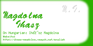 magdolna ihasz business card